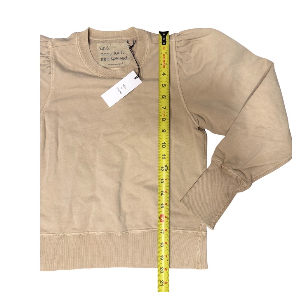 Unsubscribed Puff Sleeve Sweatshirt new‎ with tags washed olive XS - Picture 4 of 7
